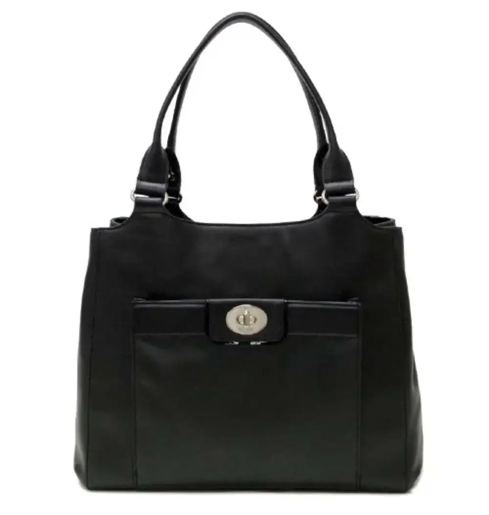 Kate Spade Hampton Road Melody Satchel Black buttery Leather Handbag